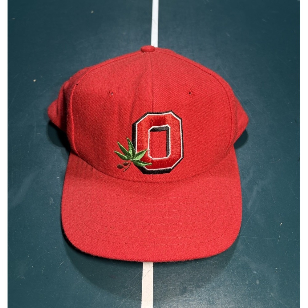 VTG Ohio State Buckeyes Wool Blockhead Snapback Hat Cap Pro Star‎